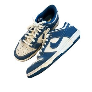 Nike Dunk Low SE 'Sashiko' Industrial Blue Denim Size 10 DV0834-101 EUC